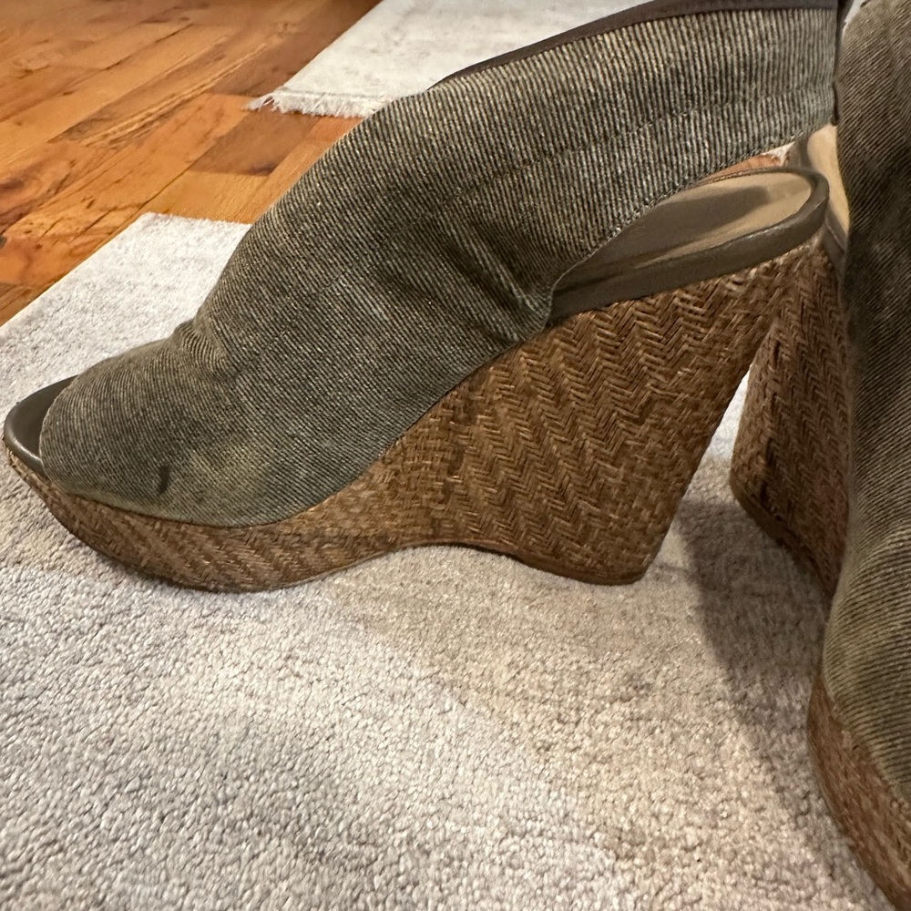 Green Jean Platform Stuart Weitzman - image 3